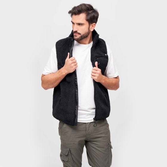 Brandit Teddyfleece Worker Vest - Zwart