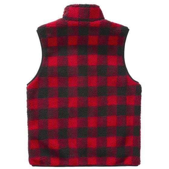 Brandit Teddyfleece Worker Vest - Rood/Zwart