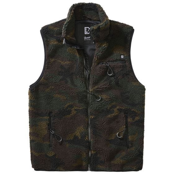 Brandit Teddyfleece Worker Vest - Woodland