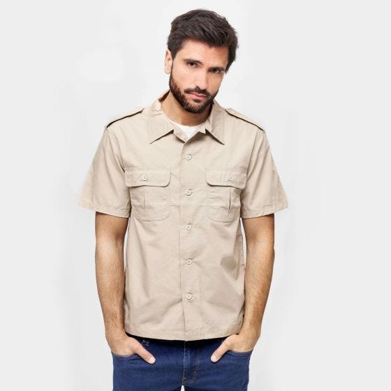 Brandit US Ripstop Overhemd met korte mouwen - Beige