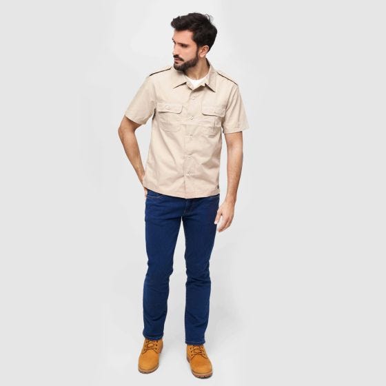 Brandit US Ripstop Overhemd met korte mouwen - Beige