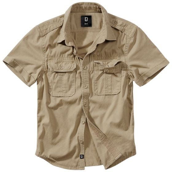 Brandit Vintage Overhemd met korte mouwen - Camel