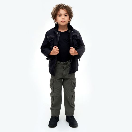 Brandit Kinderen M-65 Giant Jack - Zwart