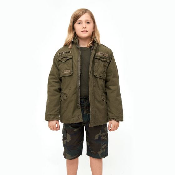 Brandit Kinderen M-65 Giant Jack - Olijf