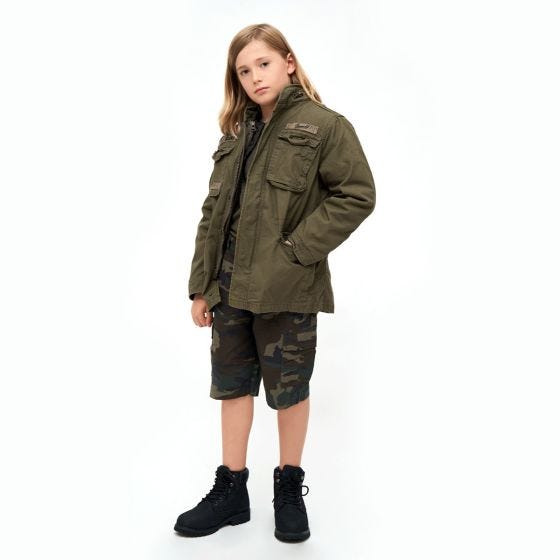 Brandit Kinderen M-65 Giant Jack - Olijf