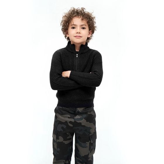 Brandit Kinderen Marine Troyer Trui - Zwart