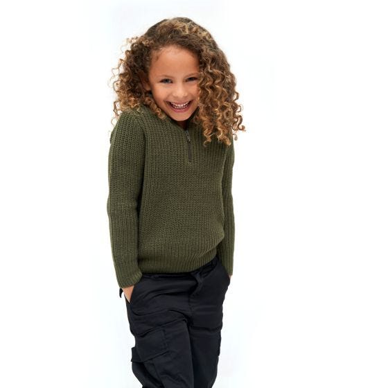 Brandit Kinderen Marine Troyer Trui - Olijf