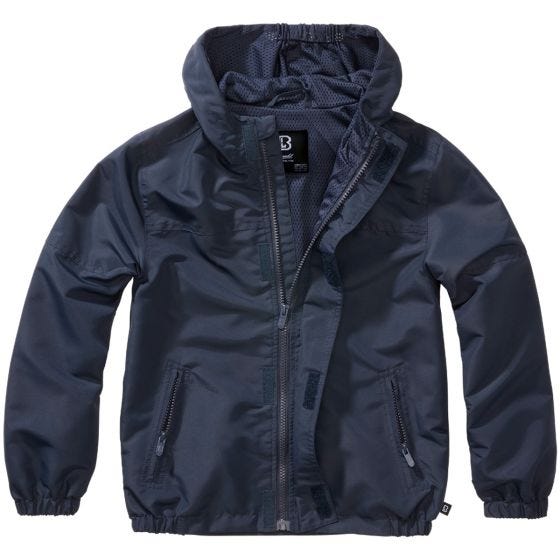 Brandit Kinderen Summer Windbreaker Front Zip Jack - Navy