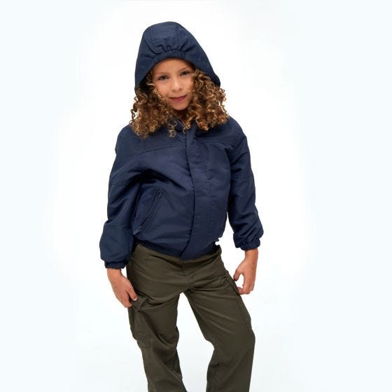 Brandit Kinderen Summer Windbreaker Front Zip Jack - Navy