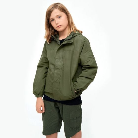 Brandit Kinderen Summer Windbreaker Front Zip Jack - Olijf