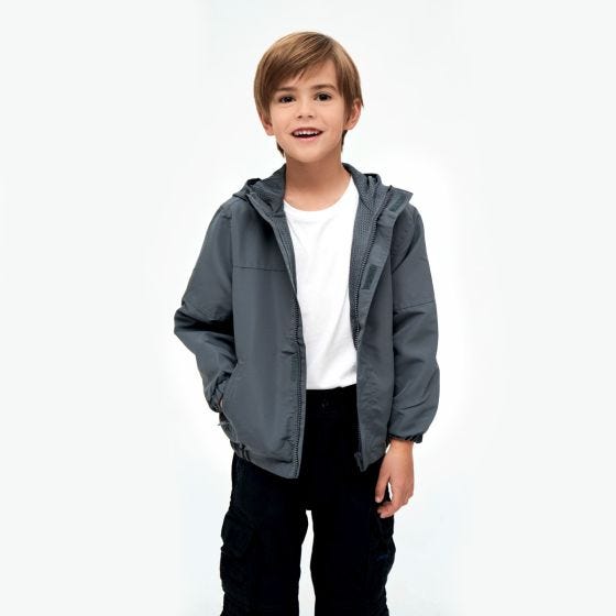 Brandit Kinderen Summer Windbreaker Front Zip Jack - Antraciet
