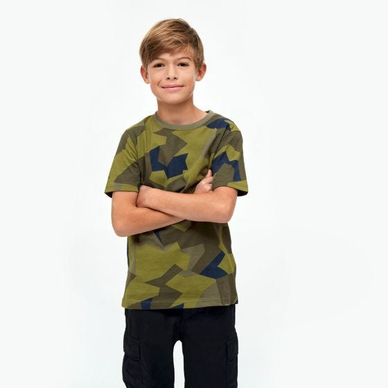 Brandit Kinderen T-shirt - Swedish M90 Camo