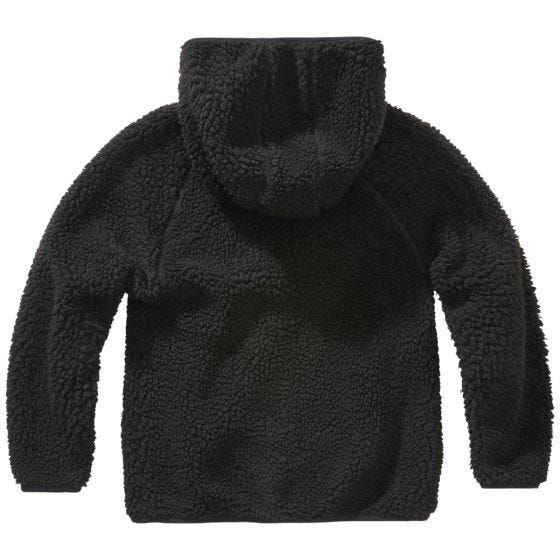 Brandit Kinderen Teddyfleece Jack met capuchon - Zwart