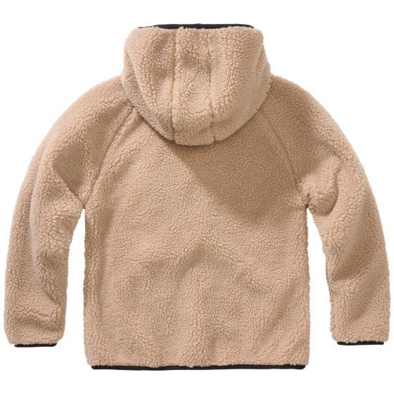 Brandit Kinderen Teddyfleece Jack met capuchon - Camel