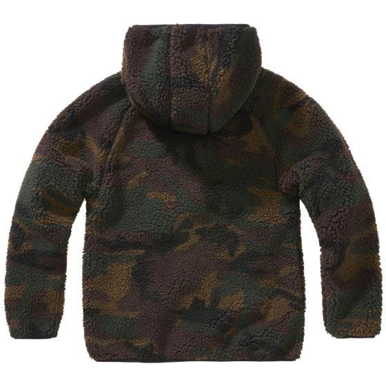 Brandit Kinderen Teddyfleece Jack met capuchon - Woodland