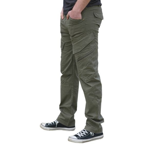 Brandit Advet Broek met Slanke Pasvorm - Olijf