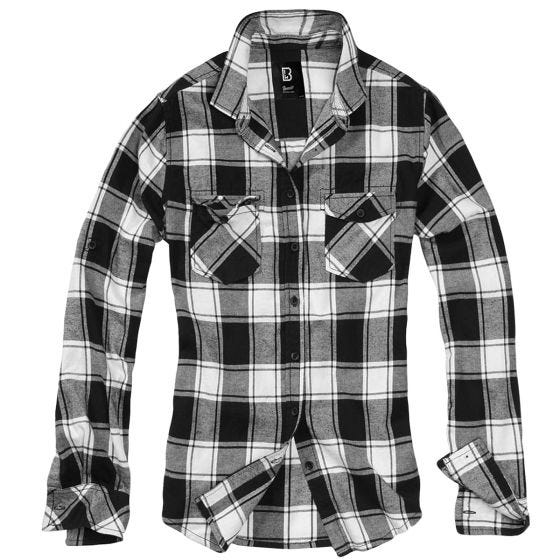 Brandit Ladies Amy Flanell Overhemd - Wit/Zwart