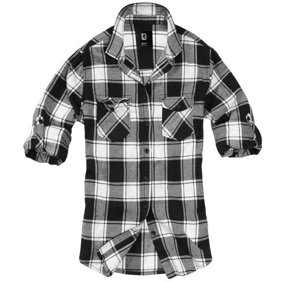 Brandit Ladies Amy Flanell Overhemd - Wit/Zwart