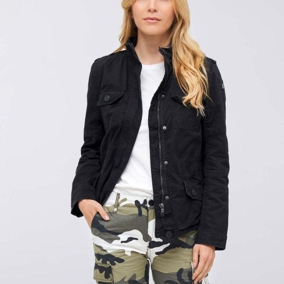 Brandit Dames Britannia Jack - Zwart