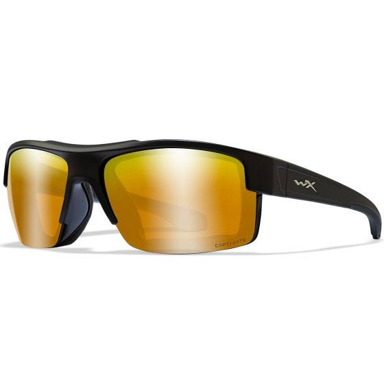 Wiley X WX Compass Standaard brillen - Captivate Polarized Bronze Mirror Glazen / Matte Black Montuur
