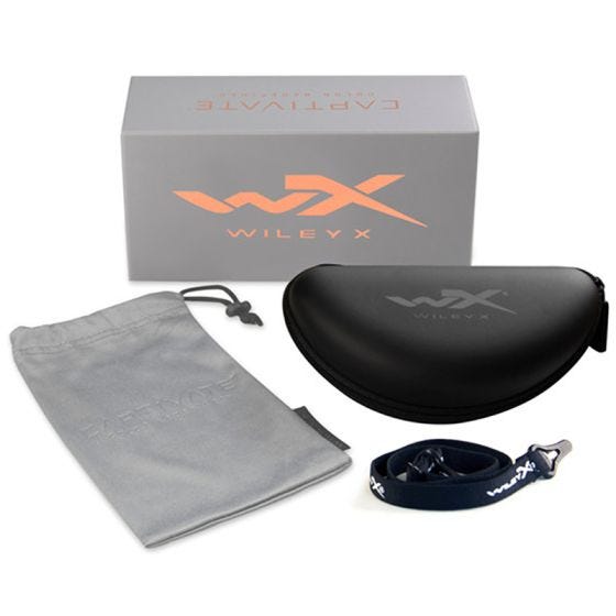 Wiley X WX Wave Standaard brillen - Captivate Polarized Blue Mirror Glazen / Matte Black Montuur