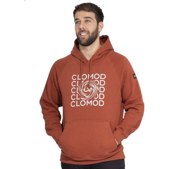 CLOMOD "Twirl" Hoodie - Maroon Red