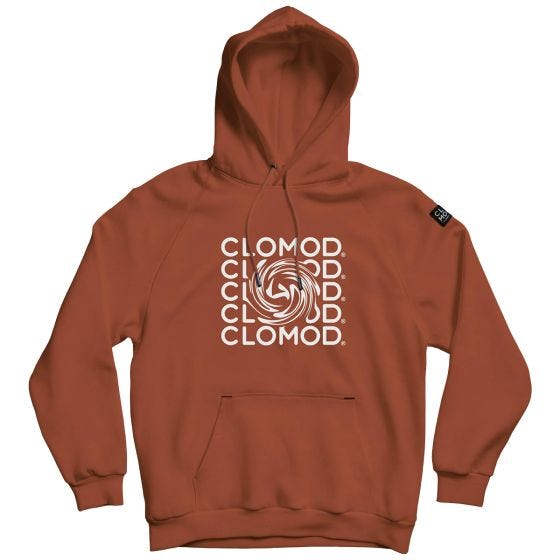 CLOMOD "Twirl" Hoodie - Maroon Red