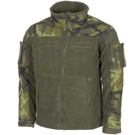 MFH US Combat Fleece Jack - Czech Woodland