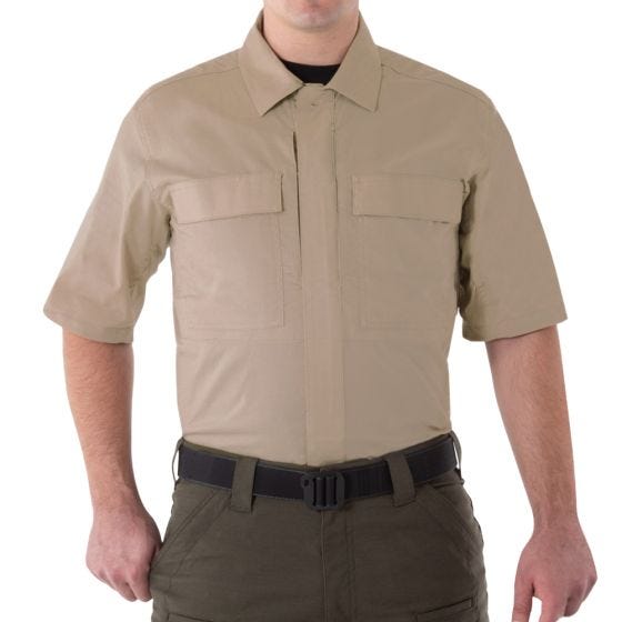 First Tactical V2 BDU Overhemd met Korte Mouwen Heren - Khaki