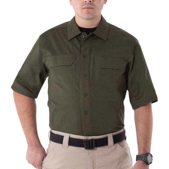 First Tactical V2 Tactical Overhemd met Korte Mouwen Heren - OD Groen