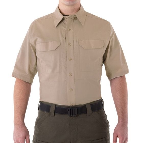 First Tactical V2 Tactical Overhemd met Korte Mouwen Heren - Khaki