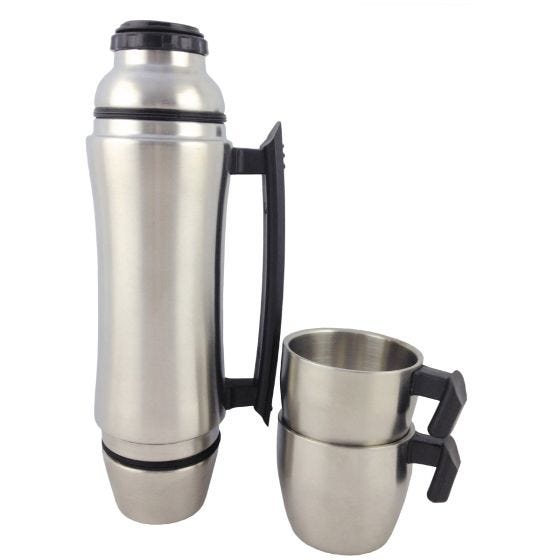 Fox Outdoor Vacuüm thermosfles 0.7 L - Handvat Roestvrij Staal