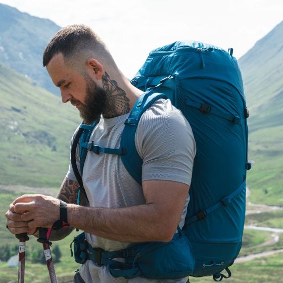 Highlander Mannen Ben Nevis Rugzak 52 L - Grijs