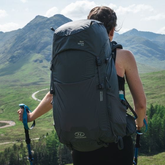 Highlander Dames Ben Nevis Rugzak 52 L - Petrol