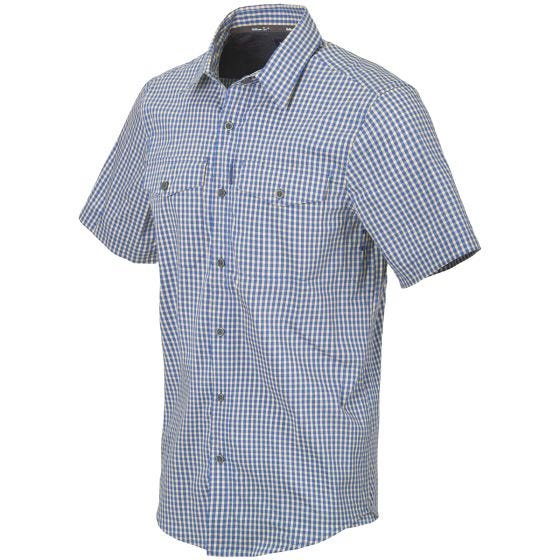 Helikon Covert Concealed Carry Checkered Overhemd met korte mouwen - Royal Blue