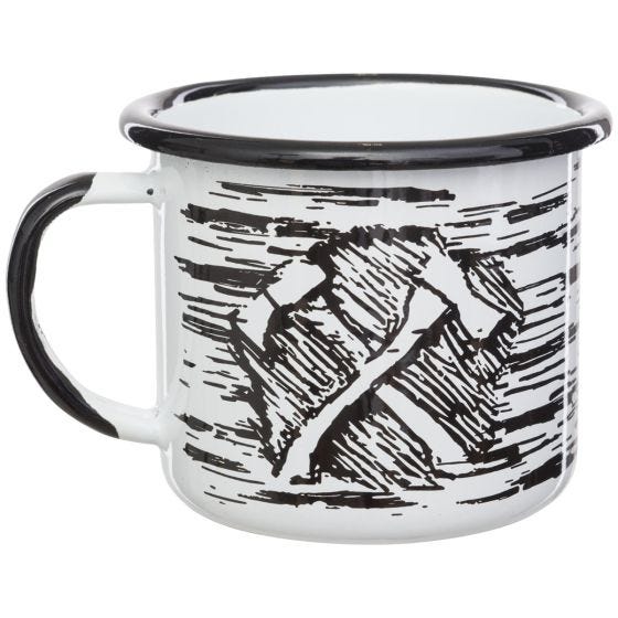 Helikon Axe Enamel Mok 350 ml - Wit