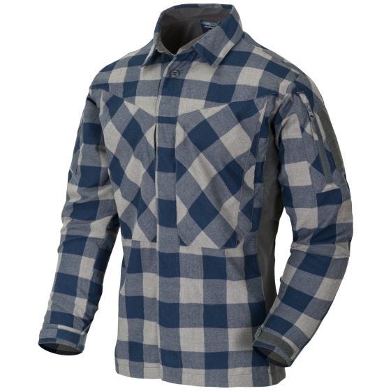 Helikon MBDU Flanellen Overhemd - Slate Blue Checkered