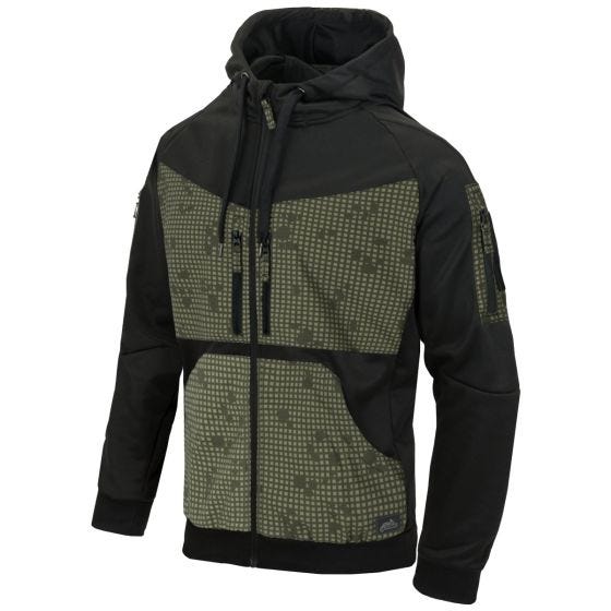 Helikon Rogue Hoodie met ritssluiting - Zwart/Desert Night Camo