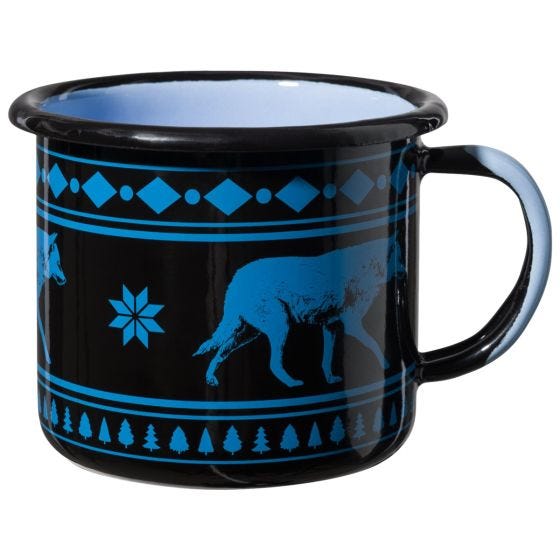 Helikon Wolf Enamel Mok 350 ml - Zwart
