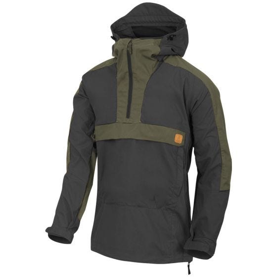 Helikon Woodsman Anorakjas - Zwart/Taiga Green