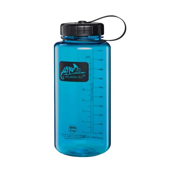 Helikon Wide Mouth Tritan Fles 1 L - Blauw/Zwart