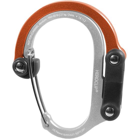 Heroclip Medium Gear Karabijnhaak - Orange Crush