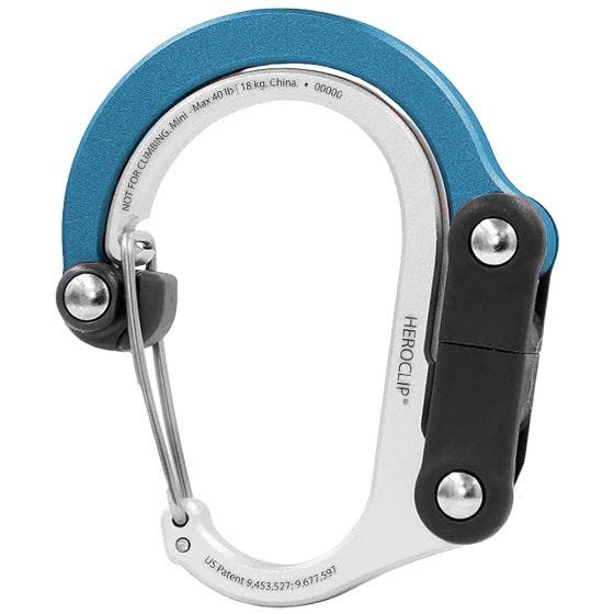 Heroclip Mini Gear Karabijnhaak - Blue Steel
