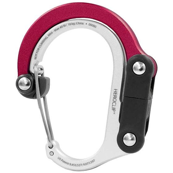 Heroclip Mini Gear Karabijnhaak - Hot Rod Red