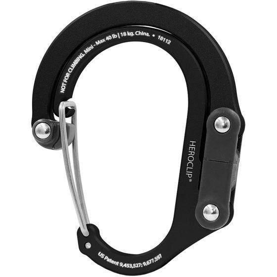 Heroclip Mini Gear Karabijnhaak - Stealth Black