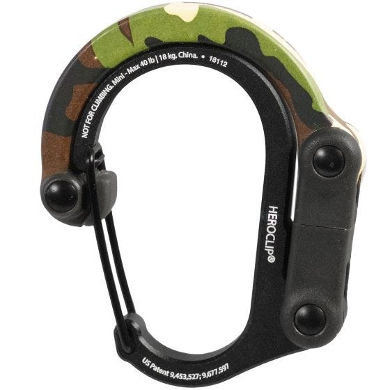 Heroclip Mini Gear Karabijnhaak - Woodland Hero