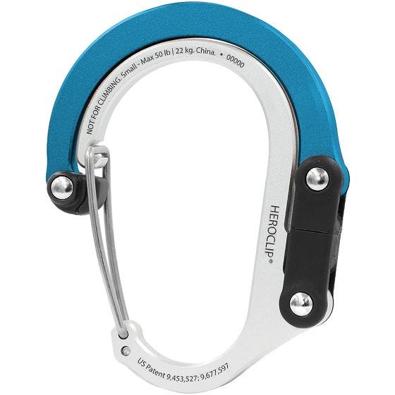 Heroclip Small Gear Karabijnhaak - Blue Steel