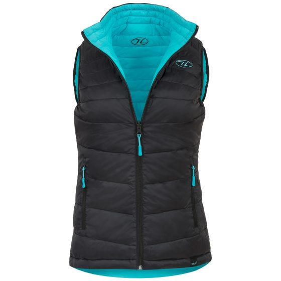 Highlander Omkeerbaar damesgilet - Zwart/Turquoise