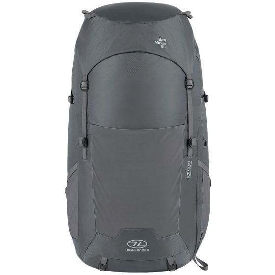 Highlander Mannen Ben Nevis Rugzak 65 L - Grijs