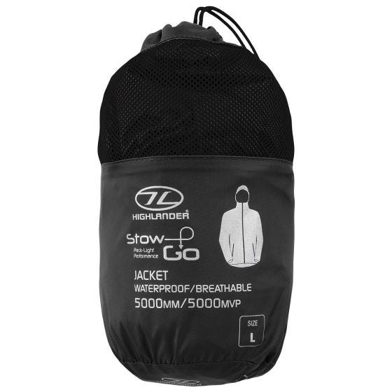 Highlander Stow & Go Opbergbaar jack - Zwart